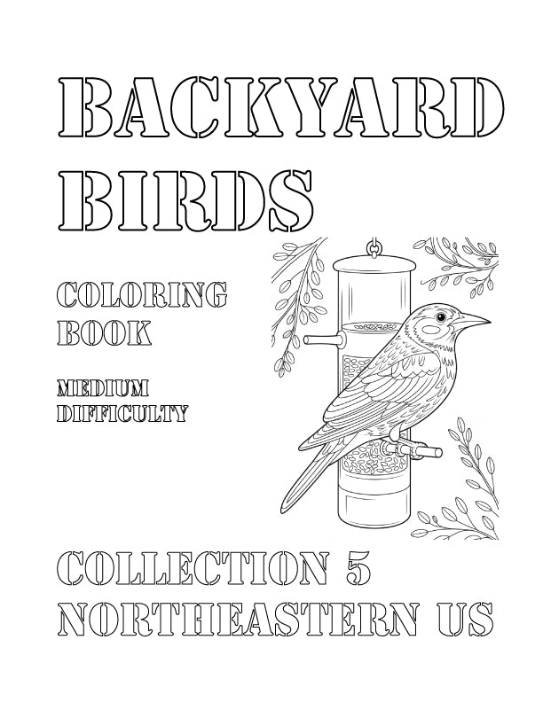Coloring Book: Backyard Birds of the Northeastern US Collection 5