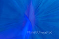 Tulip Leaf Inverted Blue ICM Abstract Stock Photography