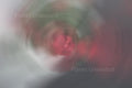 Red Flowers Circular Blur ICM Abstract Stock Photography