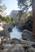 Rapids Waterfall Vertical at Kings Canyon National Park Stock Photography