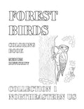 Coloring Book: Forest Birds of the Northeastern US Collection 1