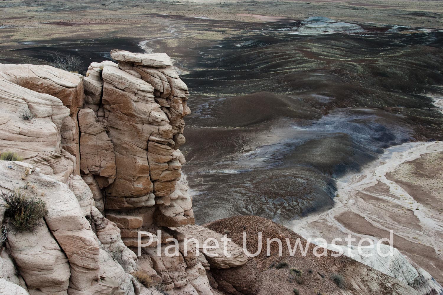 Overlook at Petrified Forest National Park Stock Photography