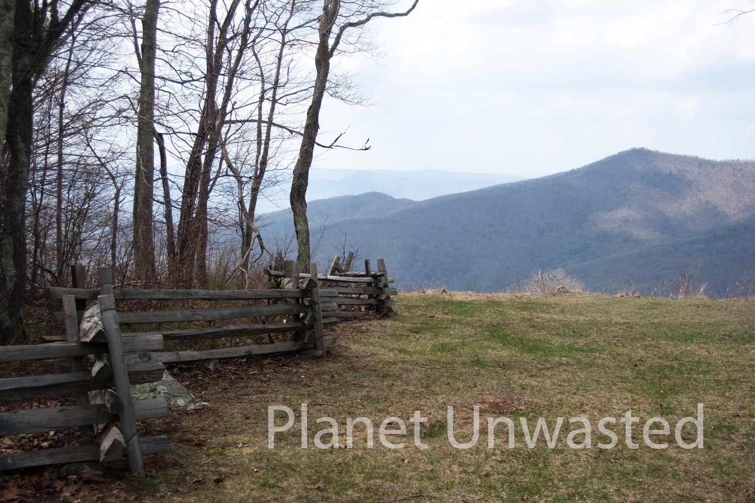 Fence View at Shenandoah National Park Stock Photography