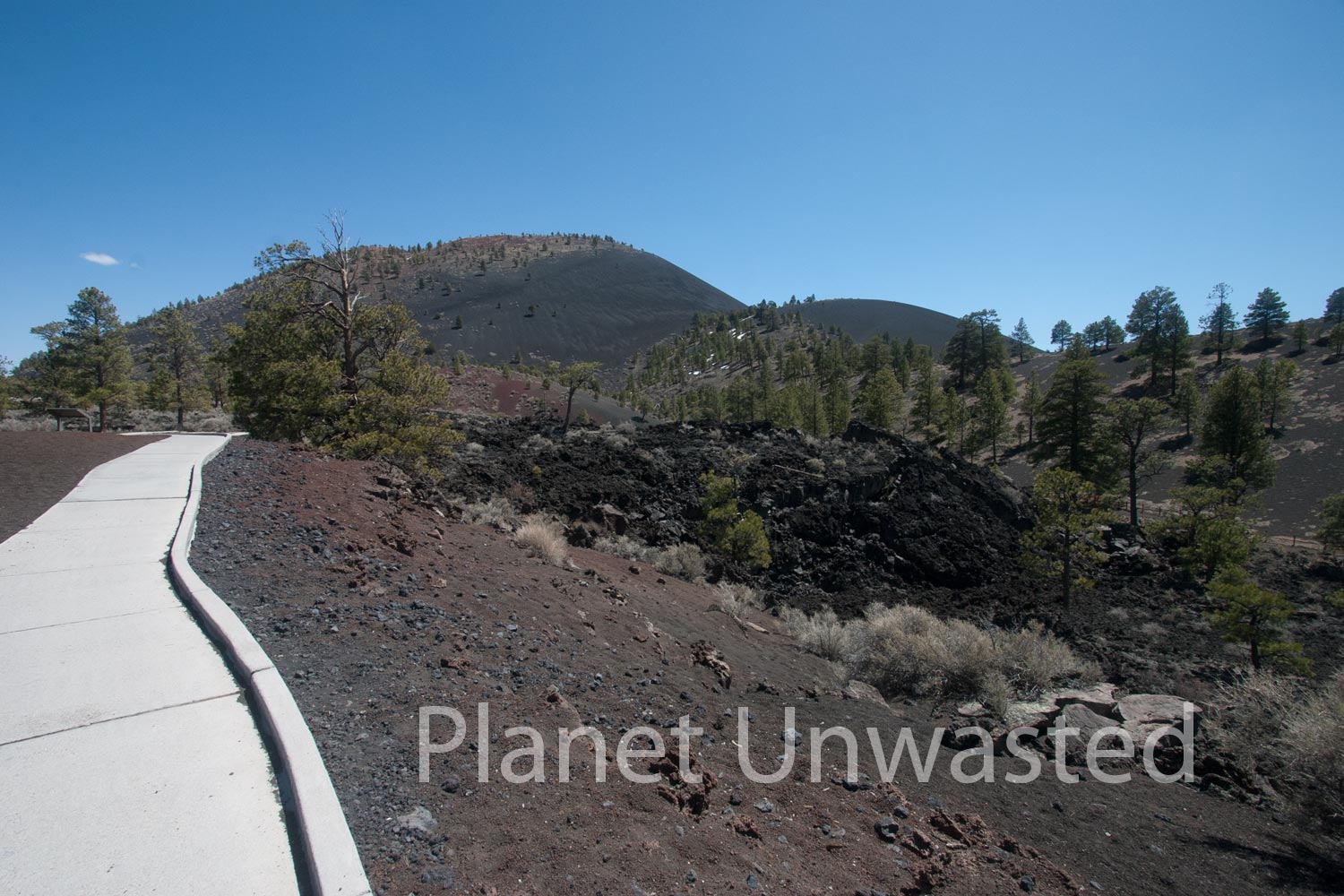 Path at Sunset Crater National Monument Stock Photography
