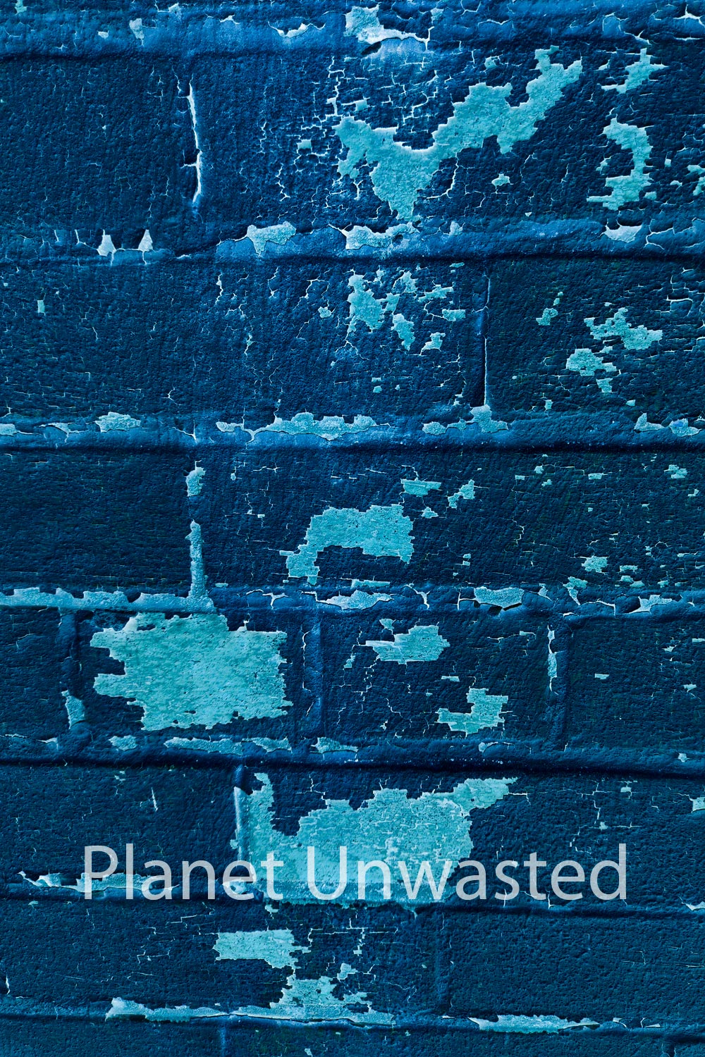 Brick Paint Peel 3 Inverted Blue Texture Original Photograph