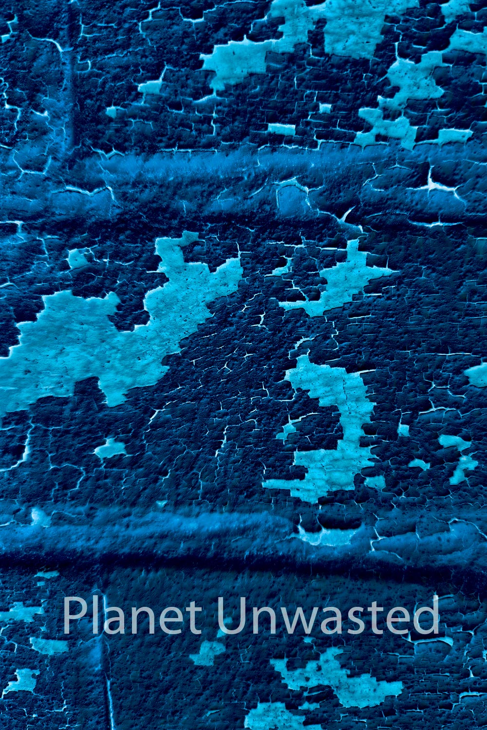 Brick Paint Peel 4 Inverted Blue Texture Original Photograph