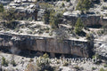 Cliffs and Ruins at Walnut Canyon National Monument Stock Photography