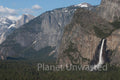 Half Dome and Bridalveil Falls at Yosemite National Park Stock Photography